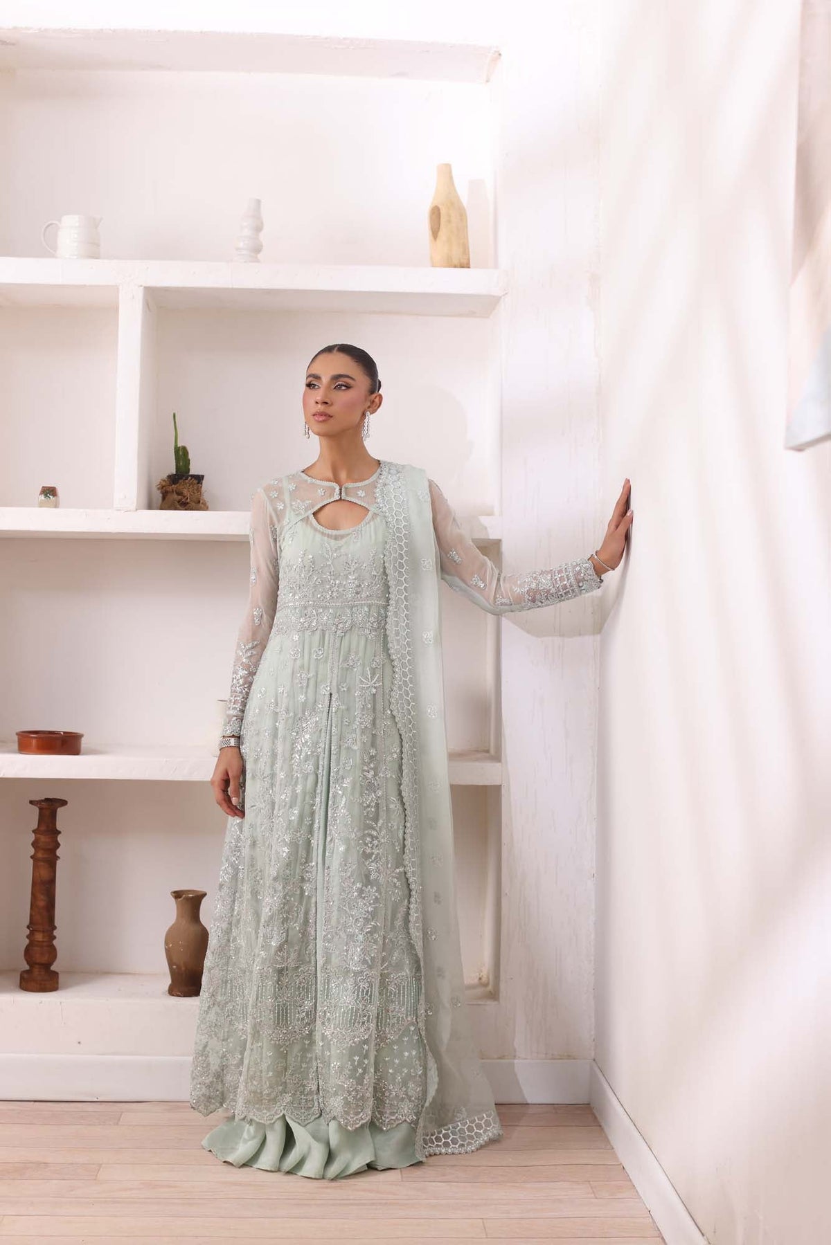 Noor by Saadia Asad | Noor Chiffon De Luxe | D8 -  Noor by Saadia Asad Formal - Original Designer Dress - House of Maryam