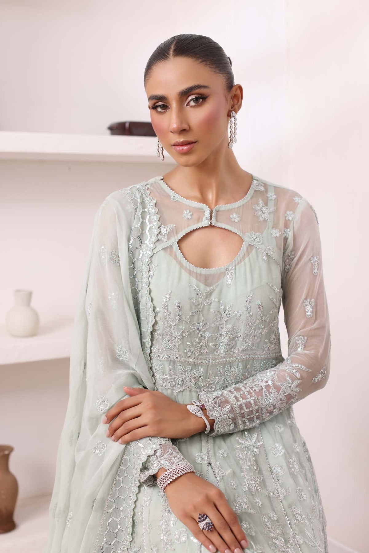 Noor by Saadia Asad | Noor Chiffon De Luxe | D8 -  Noor by Saadia Asad Formal - Original Designer Dress - House of Maryam