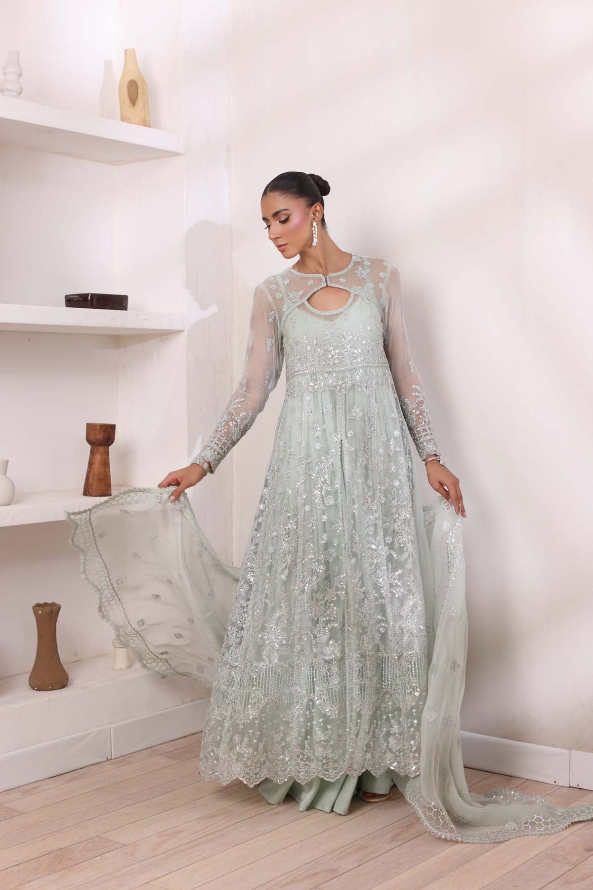 Noor by Saadia Asad | Noor Chiffon De Luxe | D8 -  Noor by Saadia Asad Formal - Original Designer Dress - House of Maryam