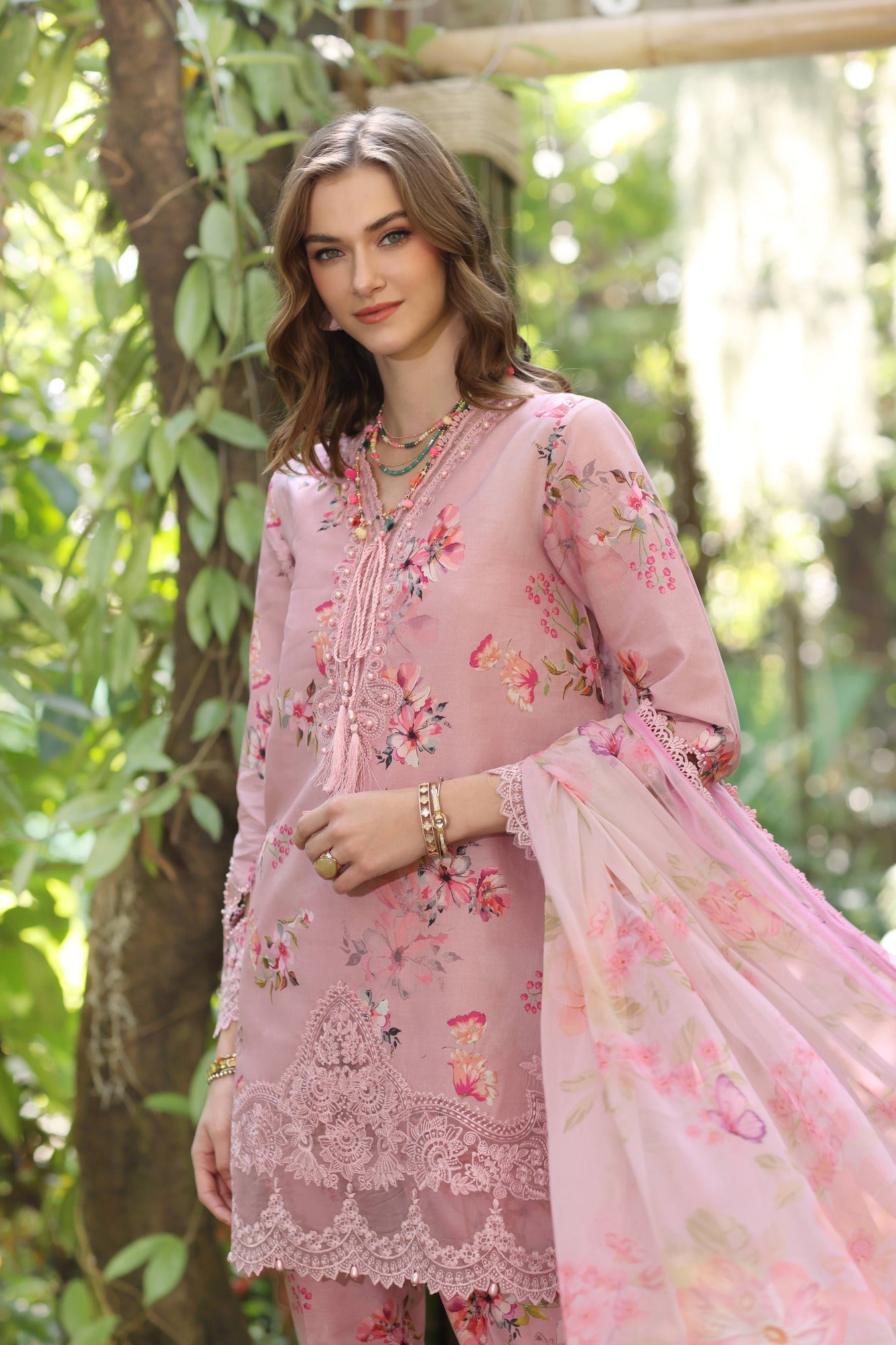 Noor by Saadia Asad | Eid Luxe Printedkari | D8-A -  Noor by Saadia Asad Ladies Clothes -  House of Maryam