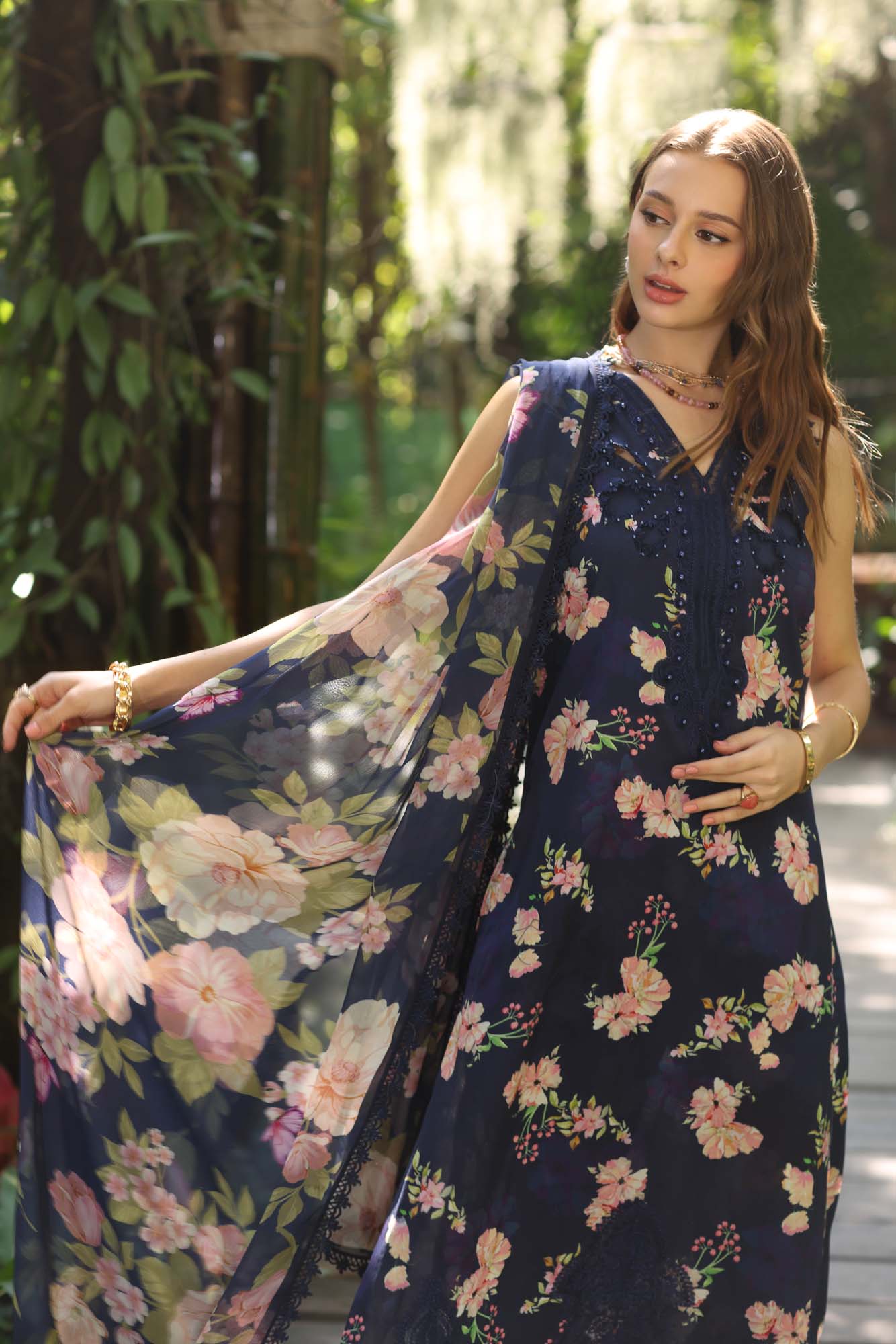 Noor by Saadia Asad | Eid Luxe Printedkari | D8-B -  Noor by Saadia Asad Ladies Clothes -  House of Maryam