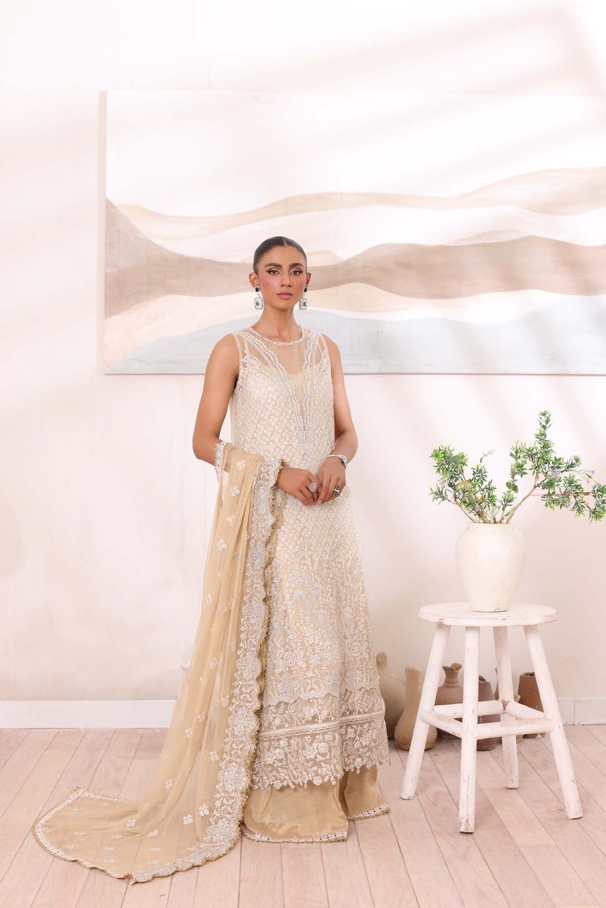 Noor by Saadia Asad | Noor Chiffon De Luxe | D1 -  Noor by Saadia Asad Formal - Original Designer Dress - House of Maryam