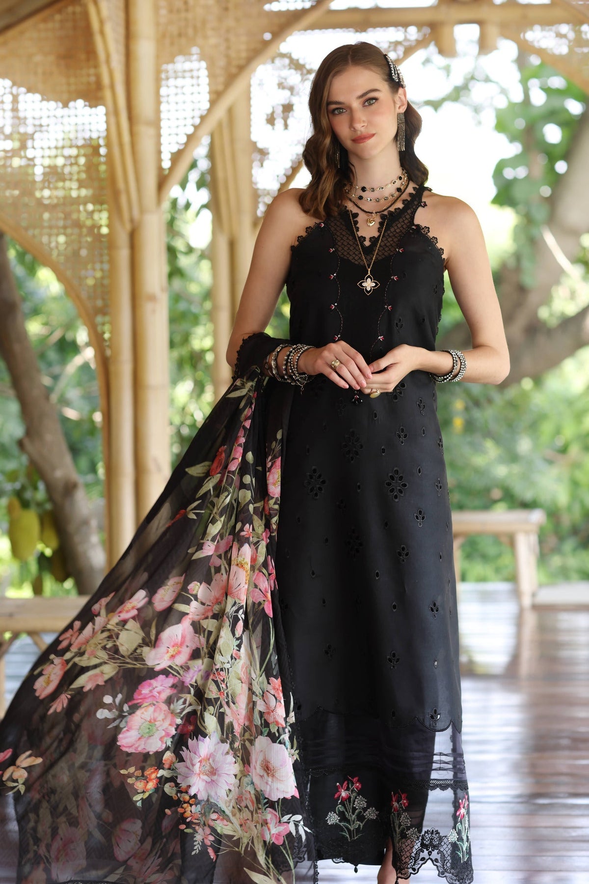 Noor by Saadia Asad | Eid Luxe Printedkari | D7-A -  Noor by Saadia Asad Ladies Clothes - Original Designer Dress - House of Maryam