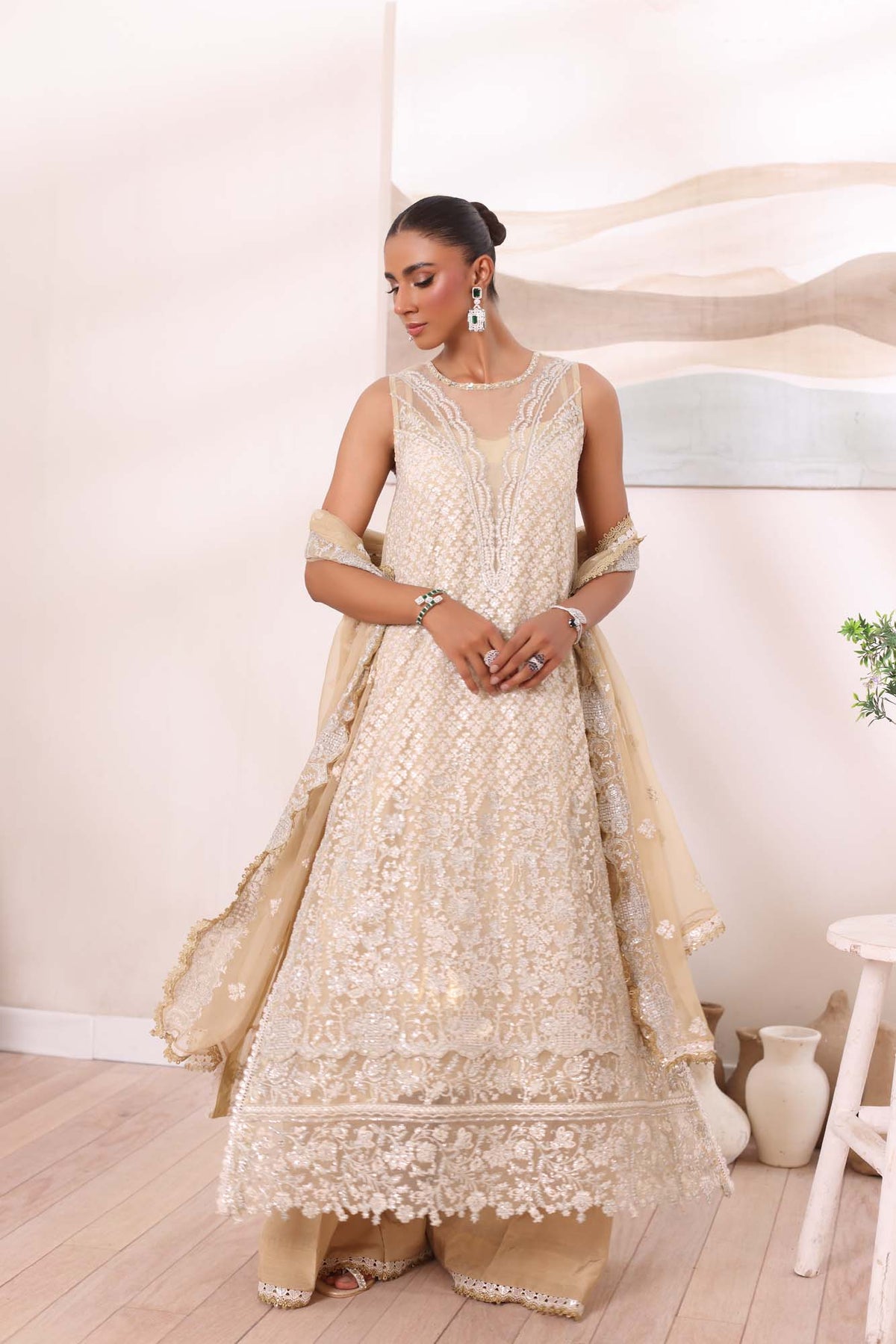 Noor by Saadia Asad | Noor Chiffon De Luxe | D1 -  Noor by Saadia Asad Formal - Original Designer Dress - House of Maryam
