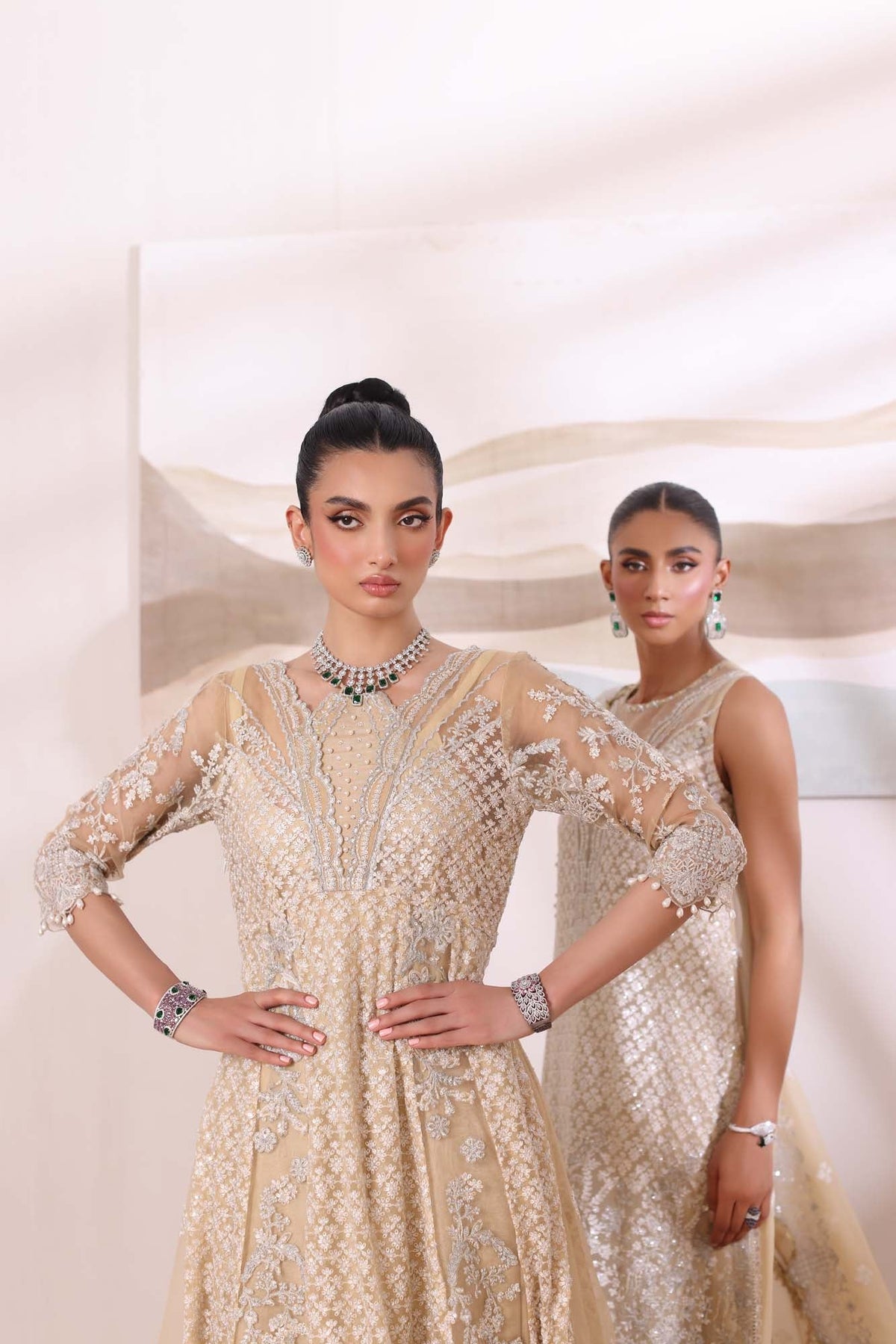 Noor by Saadia Asad | Noor Chiffon De Luxe | D1 -  Noor by Saadia Asad Formal - Original Designer Dress - House of Maryam