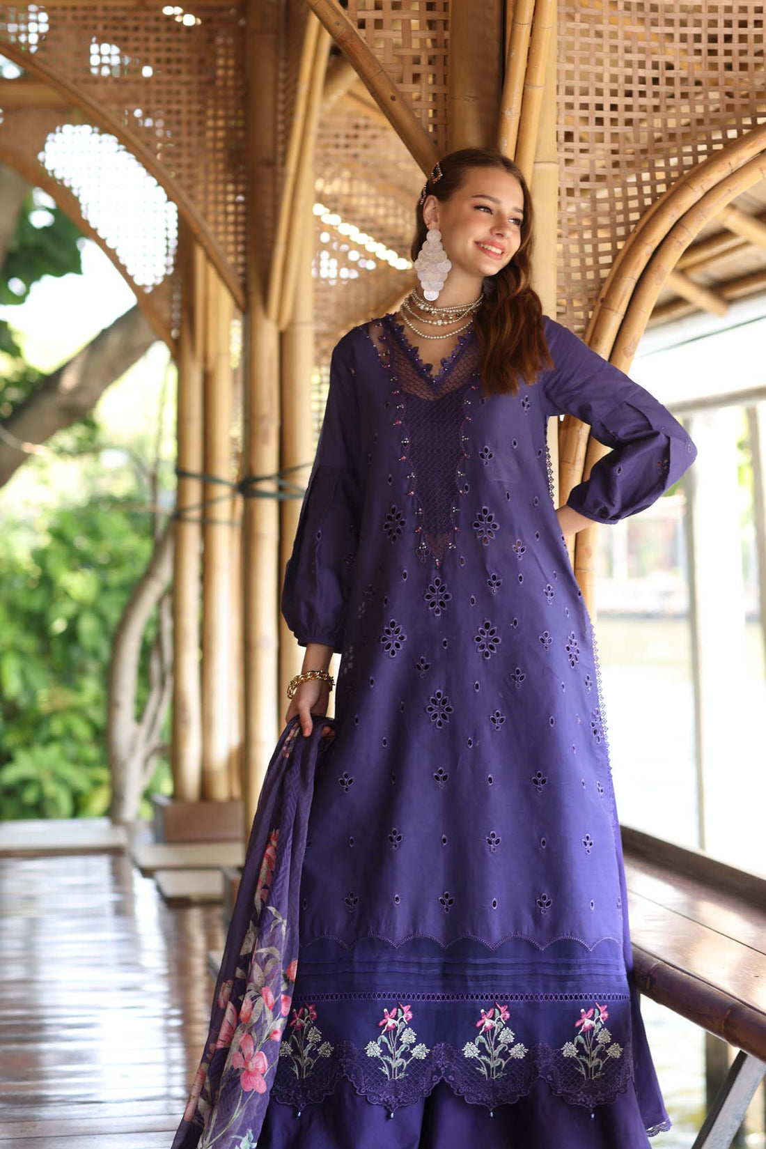 Noor by Saadia Asad | Eid Luxe Printedkari | D7-B -  Noor by Saadia Asad Ladies Clothes -  House of Maryam
