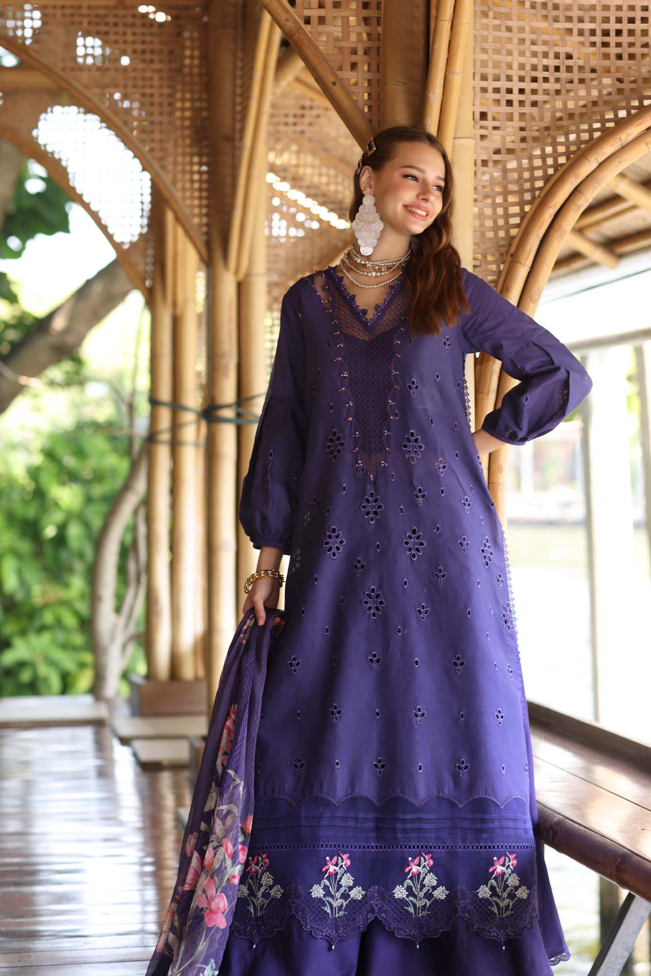 Noor by Saadia Asad | Eid Luxe Printedkari | D7-B -  Noor by Saadia Asad Ladies Clothes -  House of Maryam