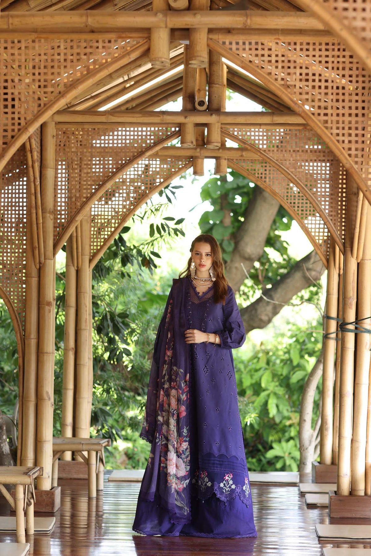 Noor by Saadia Asad | Eid Luxe Printedkari | D7-B -  Noor by Saadia Asad Ladies Clothes - Original Designer Dress - House of Maryam
