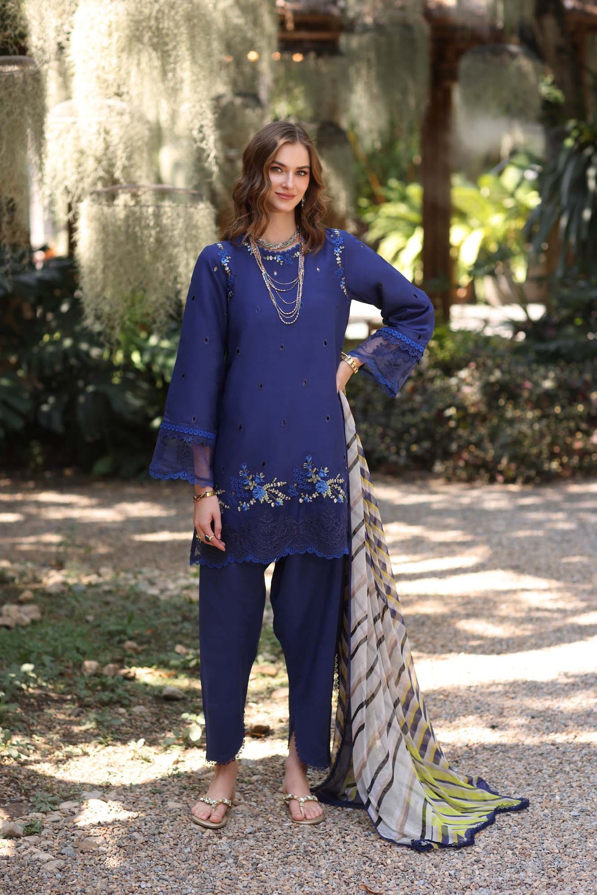 Noor by Saadia Asad | Eid Luxe Printedkari | D3-A -  Noor by Saadia Asad Ladies Clothes - Original Designer Dress - House of Maryam