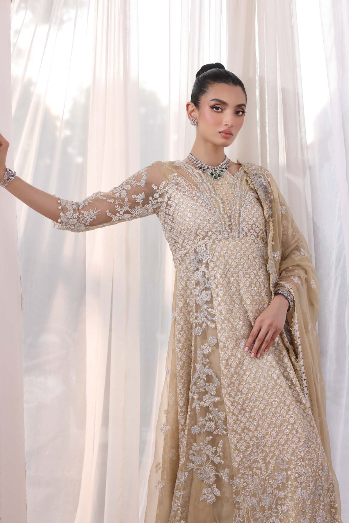 Noor by Saadia Asad | Noor Chiffon De Luxe | D1 -  Noor by Saadia Asad Formal - Original Designer Dress - House of Maryam