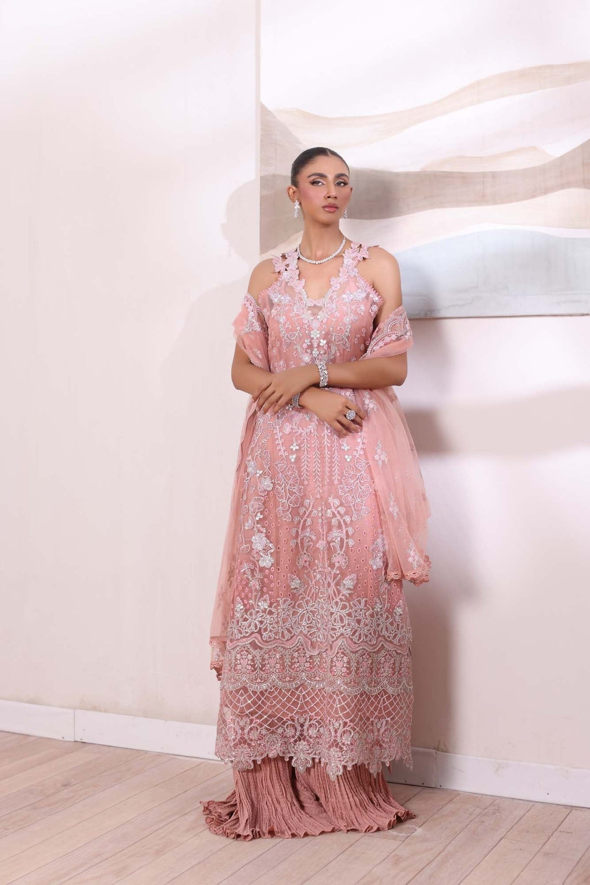 Noor by Saadia Asad | Noor Chiffon De Luxe | D6 -  Noor by Saadia Asad Formal - Original Designer Dress - House of Maryam
