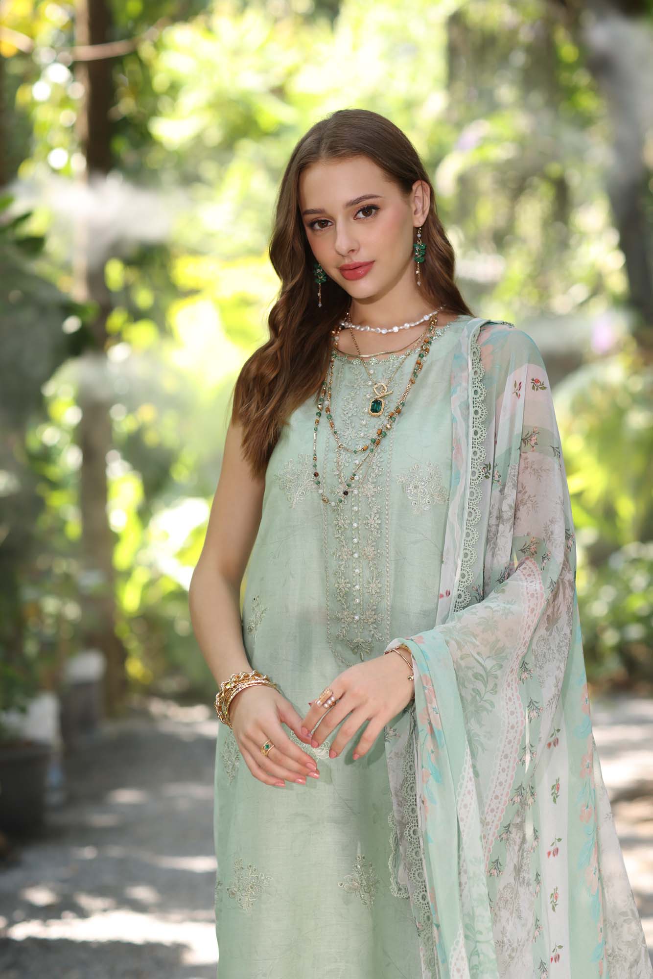 Noor by Saadia Asad | Eid Luxe Printedkari | D6-A -  Noor by Saadia Asad Ladies Clothes -  House of Maryam
