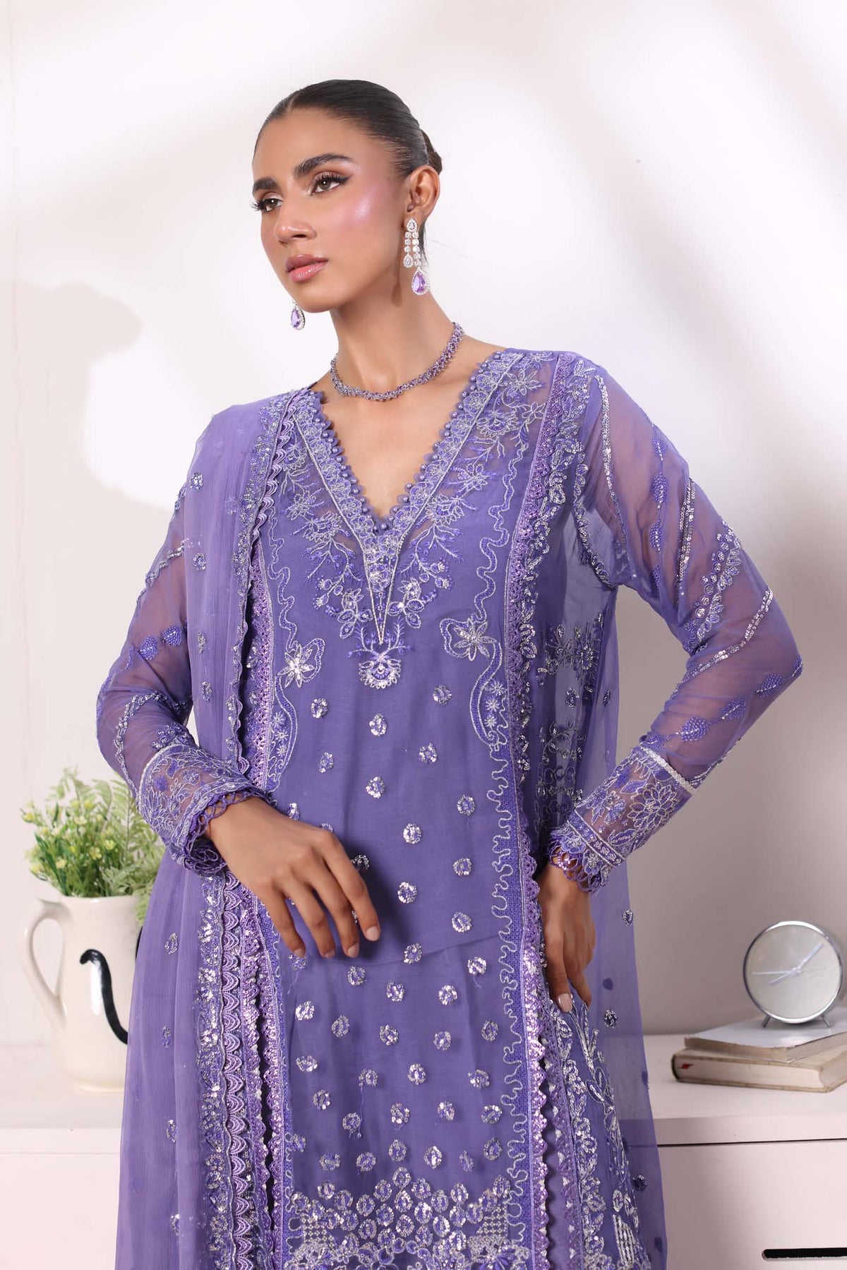 Noor by Saadia Asad | Noor Chiffon De Luxe | D2 -  Noor by Saadia Asad Formal - Original Designer Dress - House of Maryam