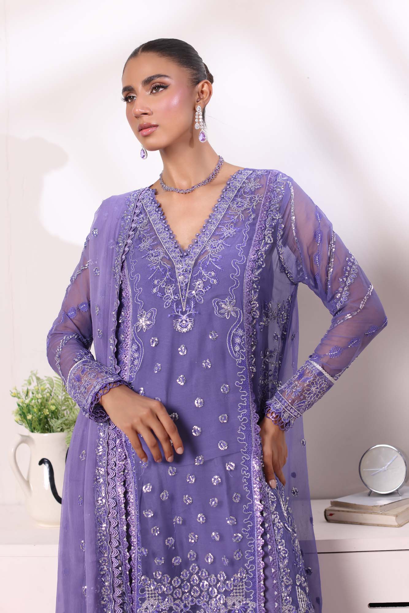 Noor by Saadia Asad | Noor Chiffon De Luxe | D2 by Designer Noor by Saadia Asad - House of Maryam - Pakistani Designer Ethnic Wear in {{ shop.shopifyCountryName }}