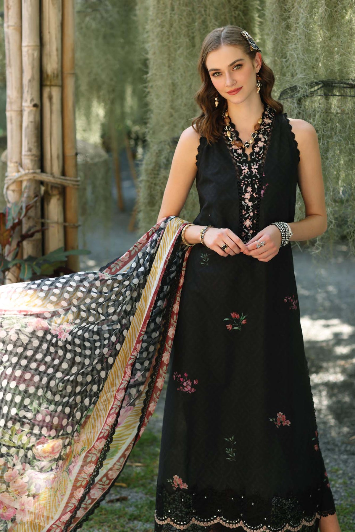 Noor by Saadia Asad | Eid Luxe Printedkari | D10-B -  Noor by Saadia Asad Ladies Clothes - Original Designer Dress - House of Maryam