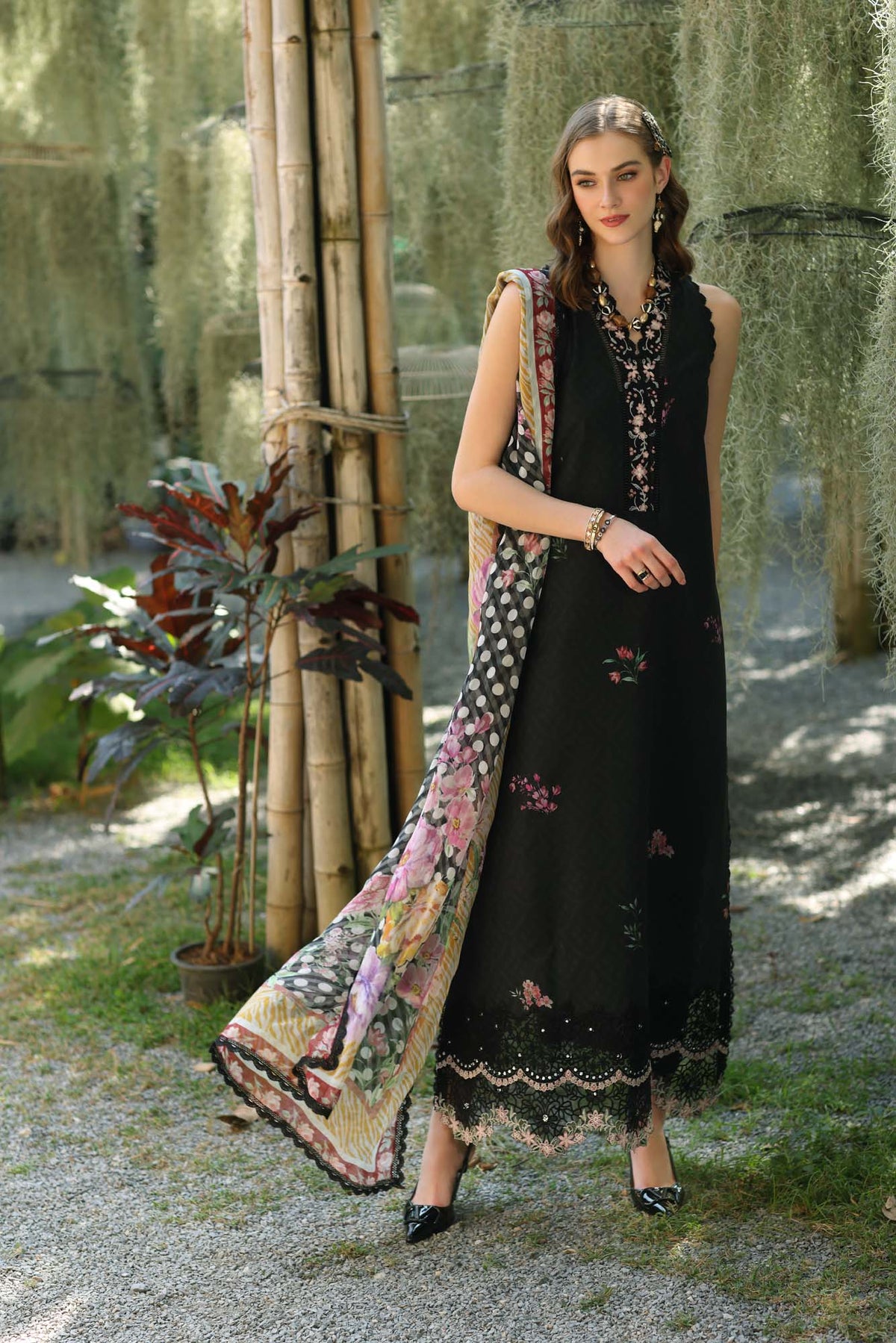 Noor by Saadia Asad | Eid Luxe Printedkari | D10-B -  Noor by Saadia Asad Ladies Clothes - Original Designer Dress - House of Maryam