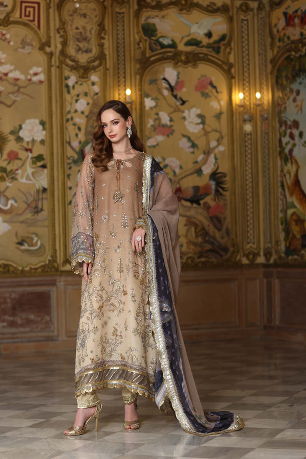 Noor by Saadia Asad | Festive 25 | D2 - Beige