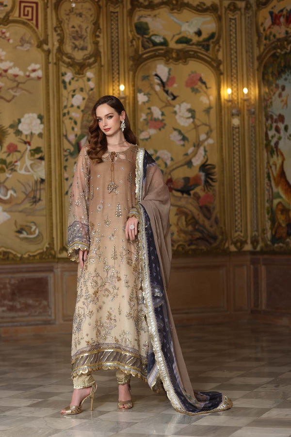 Noor by Saadia Asad | Festive 25 | D2 - Beige