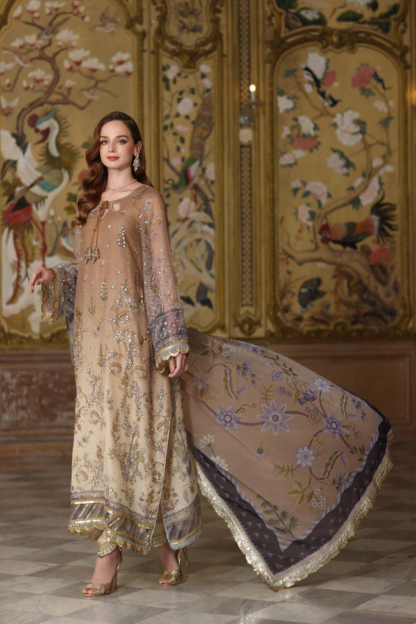 Noor by Saadia Asad | Festive 25 | D2 - Beige-2
