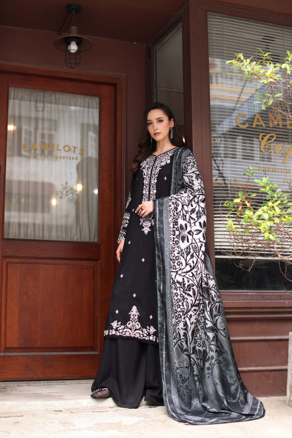 Noor by Saadia Asad | Winter Embroidered Printkhaas 25 | D10- A-2