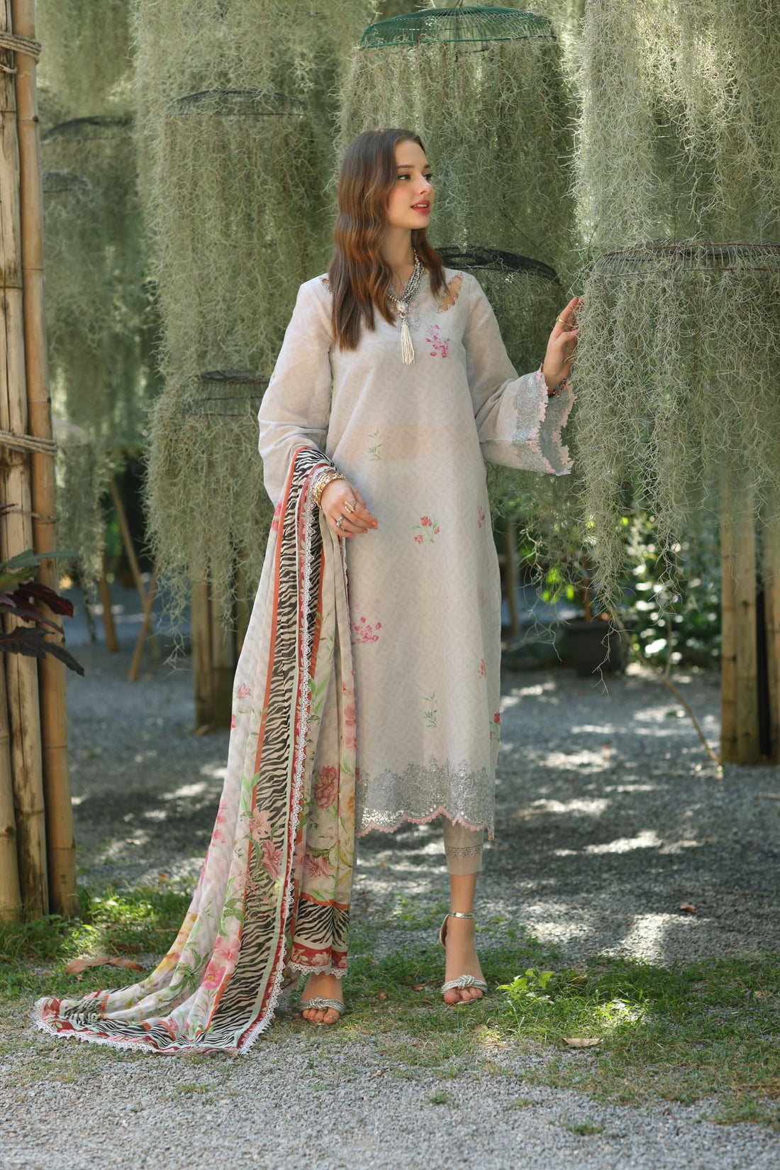 Noor by Saadia Asad | Eid Luxe Printedkari | D10-A -  Noor by Saadia Asad Ladies Clothes -  House of Maryam