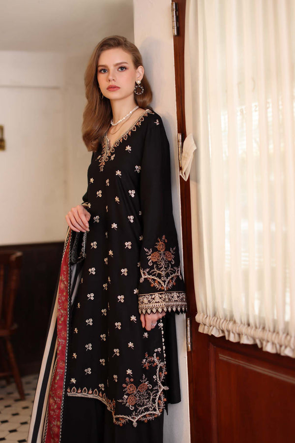 Noor by Saadia Asad | Winter Embroidered Printkhaas 25 | D1 - A-4