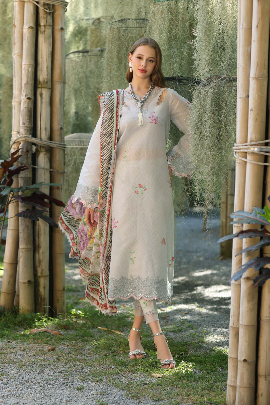 Noor by Saadia Asad | Eid Luxe Printedkari | D10-A -  Noor by Saadia Asad Ladies Clothes -  House of Maryam