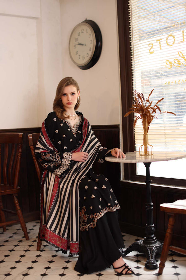 Noor by Saadia Asad | Winter Embroidered Printkhaas 25 | D1 - A-3