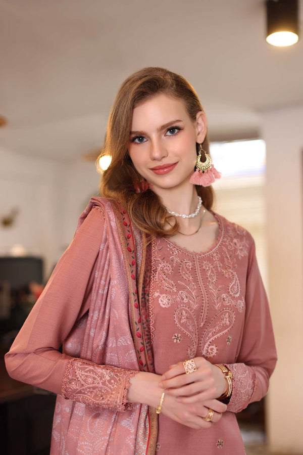 Noor by Saadia Asad | Winter Embroidered Printkhaas 25 | D2 - B-4