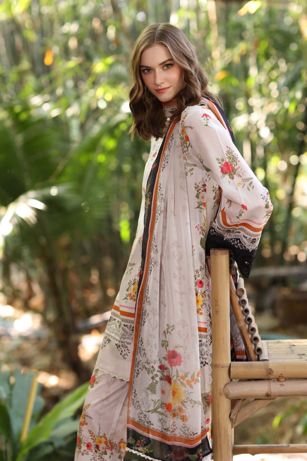 Noor by Saadia Asad | Eid Luxe Printedkari | D4-B -  Noor by Saadia Asad Ladies Clothes - Original Designer Dress - House of Maryam