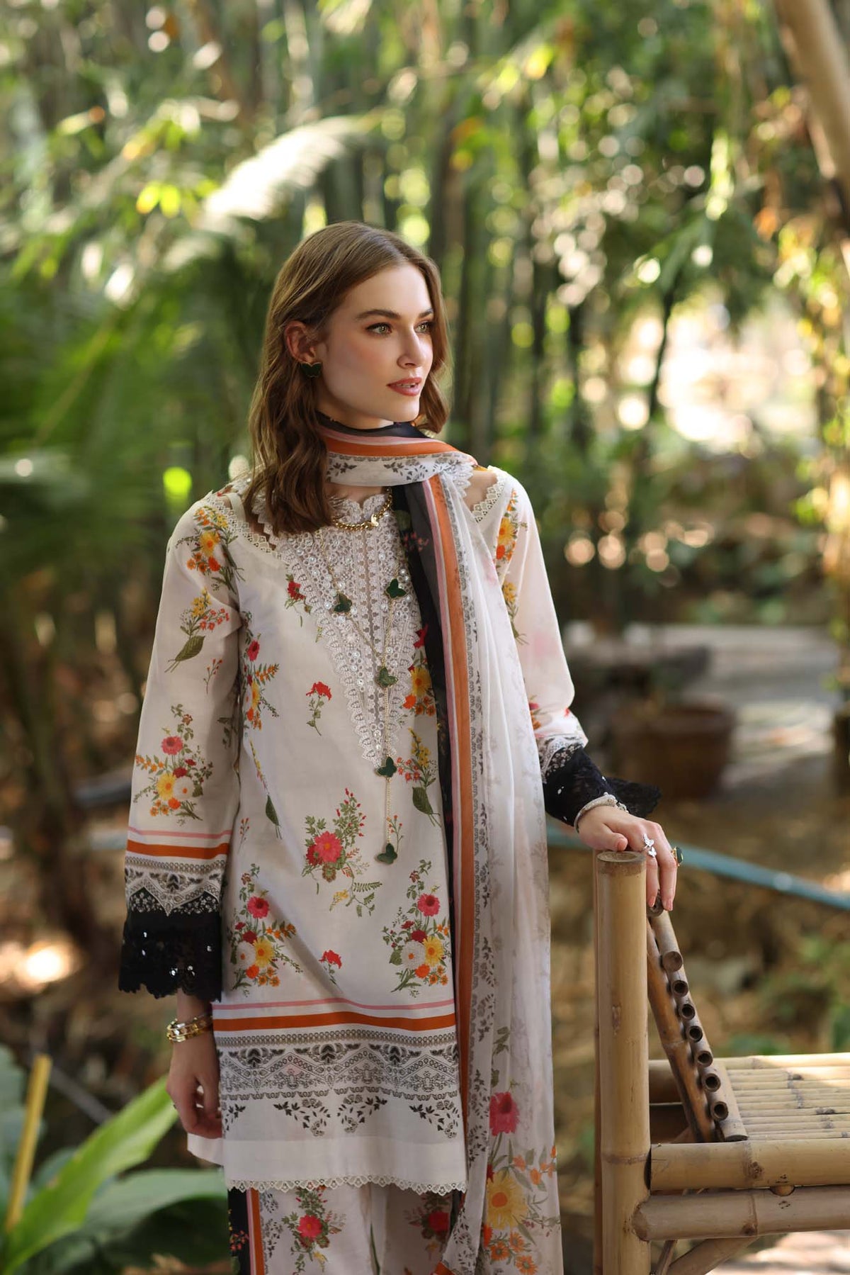 Noor by Saadia Asad | Eid Luxe Printedkari | D4-B -  Noor by Saadia Asad Ladies Clothes - Original Designer Dress - House of Maryam