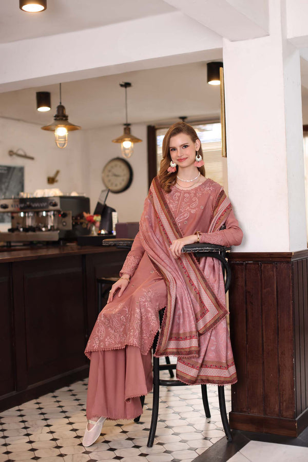 Noor by Saadia Asad | Winter Embroidered Printkhaas 25 | D2 - B-3