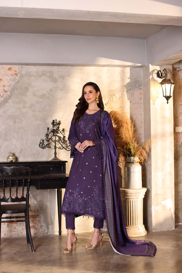 Noor by Saadia Asad | Winter Embroidered Printkhaas 25 | D2 - A