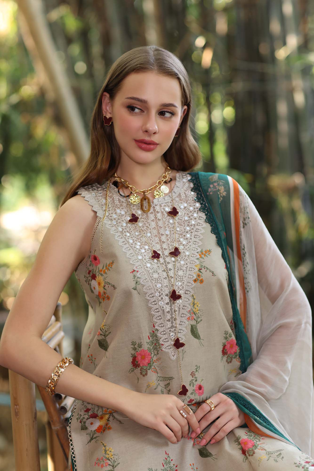 Noor by Saadia Asad | Eid Luxe Printedkari | D4-A -  Noor by Saadia Asad Ladies Clothes -  House of Maryam
