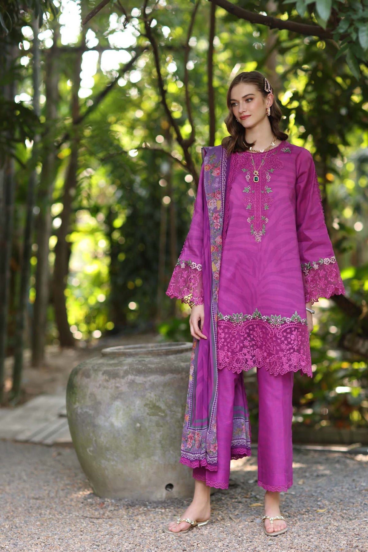 Noor by Saadia Asad | Eid Luxe Printedkari | D1-A -  Noor by Saadia Asad Ladies Clothes - Original Designer Dress - House of Maryam