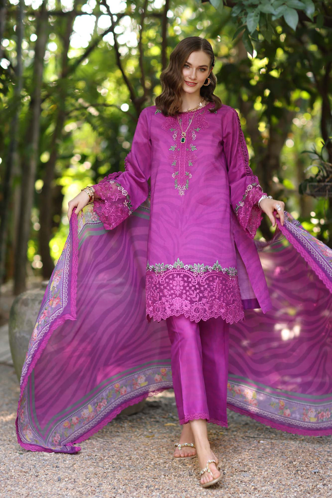 Noor by Saadia Asad | Eid Luxe Printedkari | D1-A -  Noor by Saadia Asad Ladies Clothes -  House of Maryam
