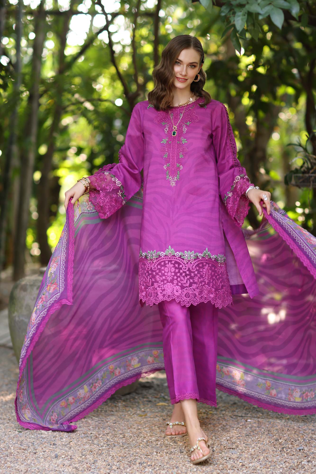 Noor by Saadia Asad | Eid Luxe Printedkari | D1-A -  Noor by Saadia Asad Ladies Clothes -  House of Maryam