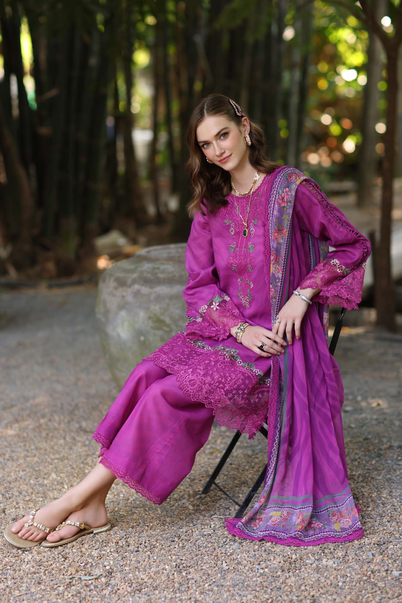 Noor by Saadia Asad | Eid Luxe Printedkari | D1-A -  Noor by Saadia Asad Ladies Clothes -  House of Maryam