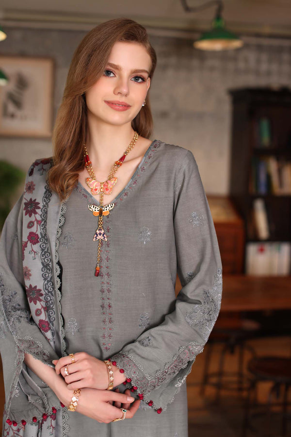 Noor by Saadia Asad | Winter Embroidered Printkhaas 25 | D4 - B-4
