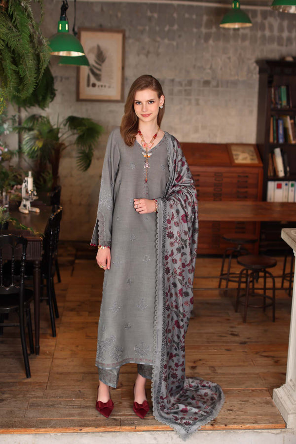 Noor by Saadia Asad | Winter Embroidered Printkhaas 25 | D4 - B-3