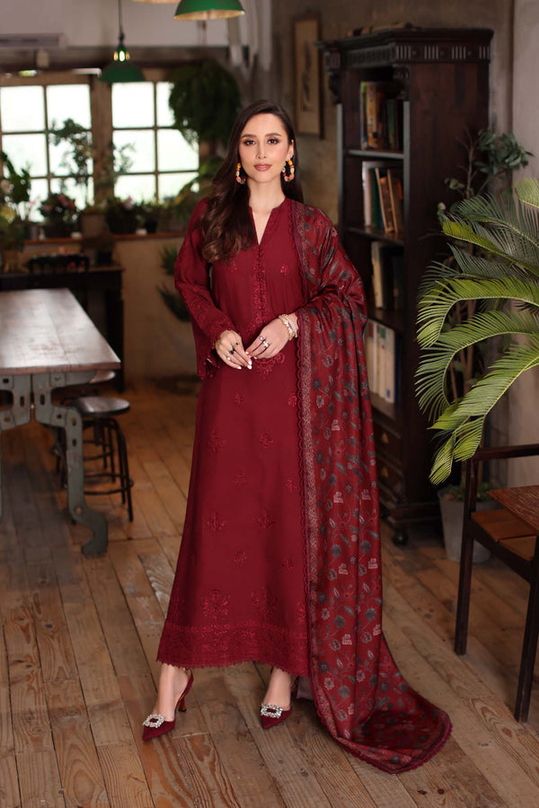 Noor by Saadia Asad | Winter Embroidered Printkhaas 25 | D4 - A-3