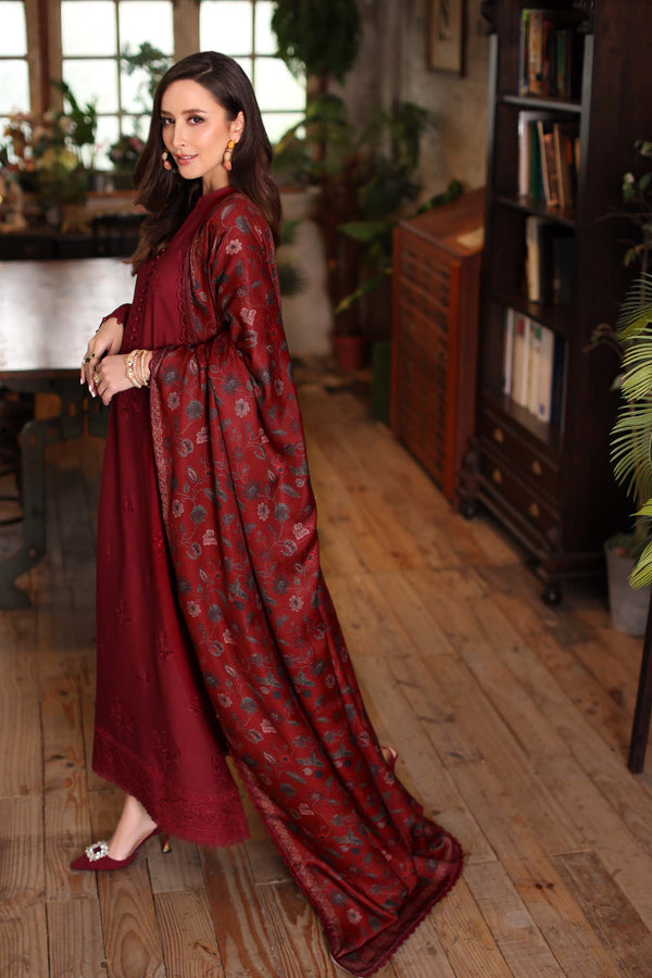 Noor by Saadia Asad | Winter Embroidered Printkhaas 25 | D4 - A-2