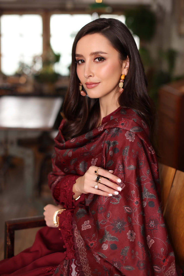 Noor by Saadia Asad | Winter Embroidered Printkhaas 25 | D4 - A-4