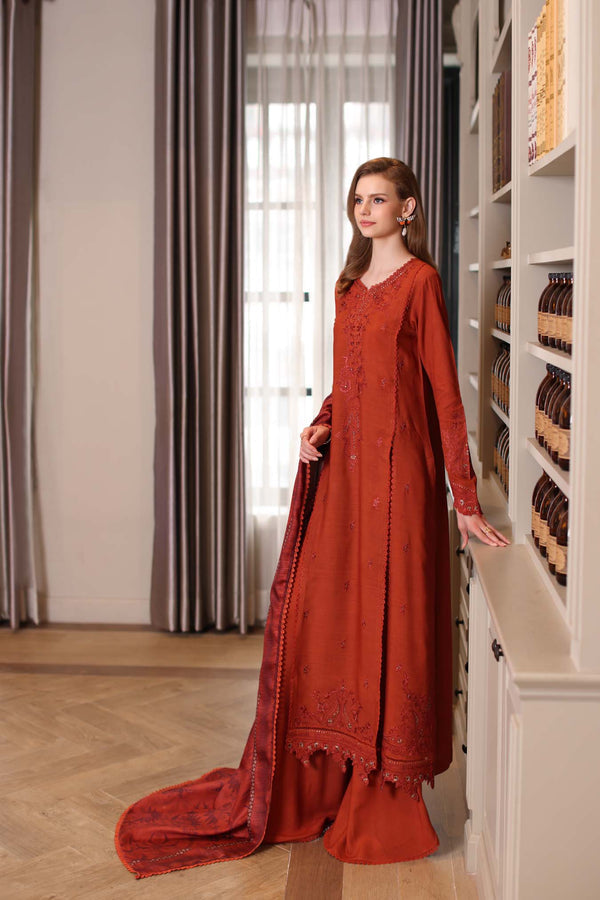 Noor by Saadia Asad | Winter Embroidered Printkhaas 25 | D5 - A-3
