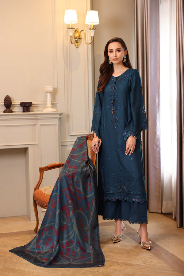 Noor by Saadia Asad | Winter Embroidered Printkhaas 25 | D5 - B-3