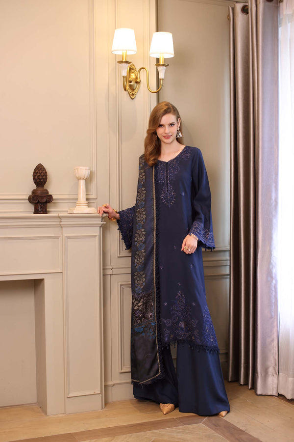 Noor by Saadia Asad | Winter Embroidered Printkhaas 25 | D7 - B