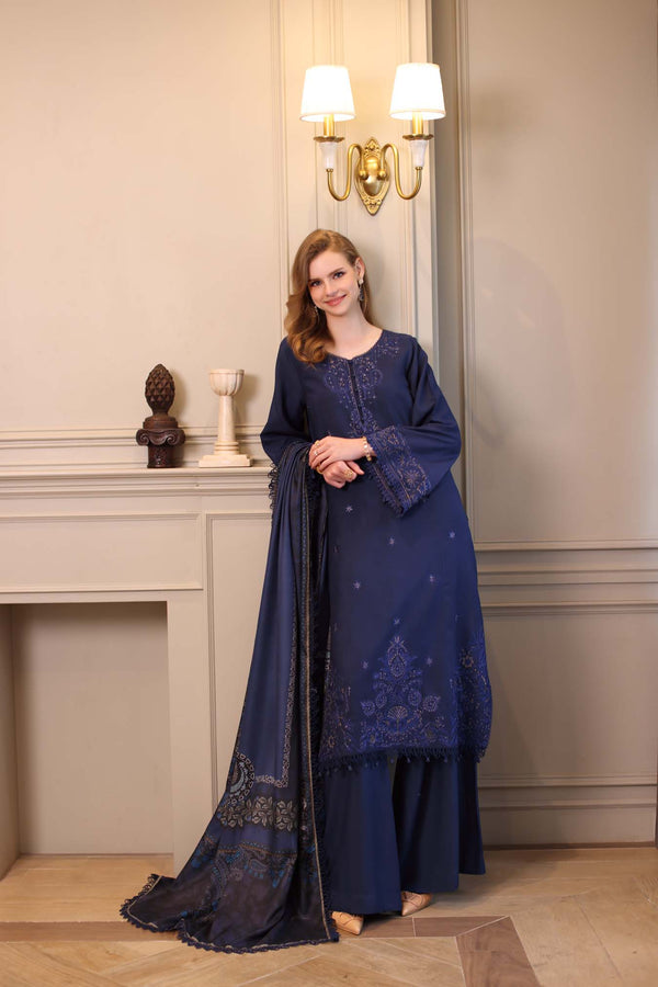 Noor by Saadia Asad | Winter Embroidered Printkhaas 25 | D7 - B-3