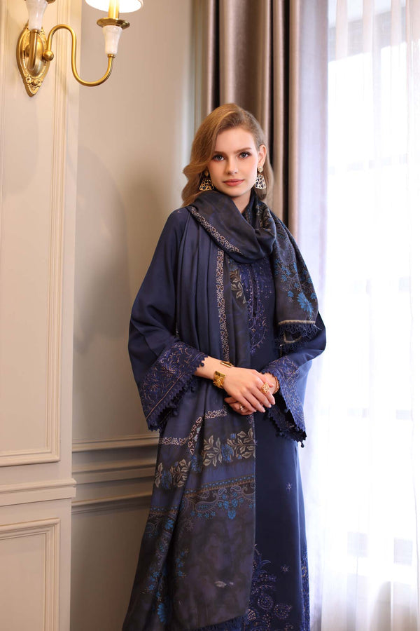 Noor by Saadia Asad | Winter Embroidered Printkhaas 25 | D7 - B-4
