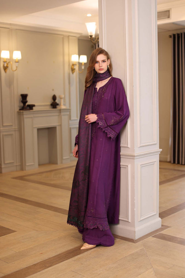 Noor by Saadia Asad | Winter Embroidered Printkhaas 25 | D10 - B-2