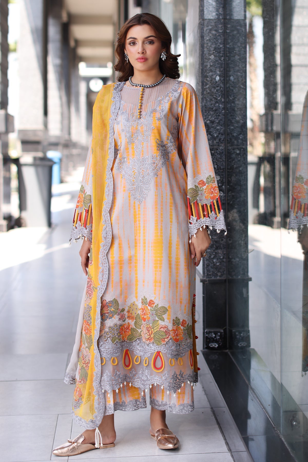 Charizma | Combination Lawn |  CC5-25 -  Charizma Ladies Clothes - Original Designer Dress - House of Maryam